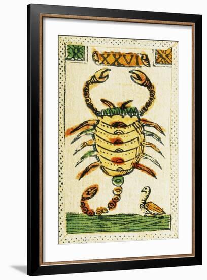 Tarot Card for Scorpio, 16th Century, Italy-null-Framed Giclee Print