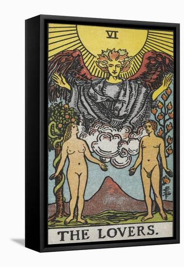 Tarot Card With a Nude Man and Woman-Arthur Edward Waite-Framed Premier Image Canvas