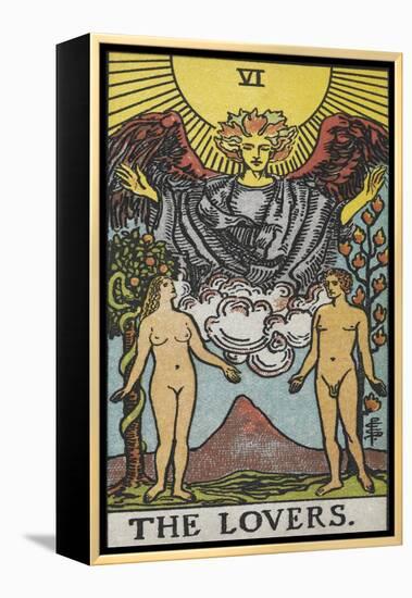 Tarot Card With a Nude Man and Woman-Arthur Edward Waite-Framed Premier Image Canvas