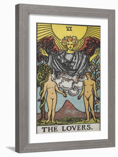 Tarot Card With a Nude Man and Woman-Arthur Edward Waite-Framed Giclee Print