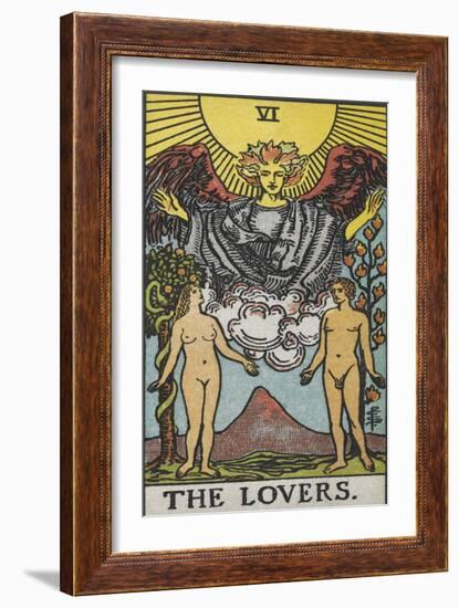 Tarot Card With a Nude Man and Woman-Arthur Edward Waite-Framed Giclee Print