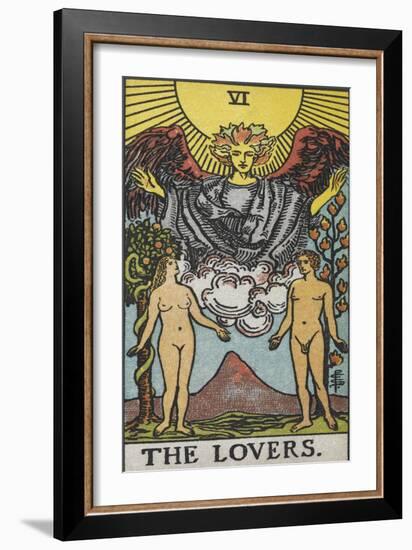 Tarot Card With a Nude Man and Woman-Arthur Edward Waite-Framed Giclee Print