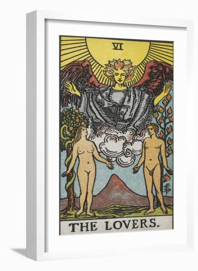 Tarot Card With a Nude Man and Woman-Arthur Edward Waite-Framed Giclee Print