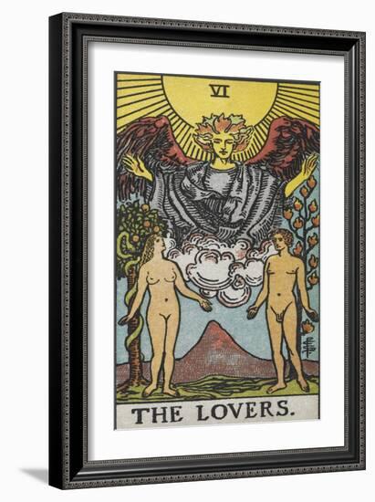 Tarot Card With a Nude Man and Woman-Arthur Edward Waite-Framed Giclee Print