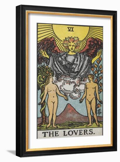 Tarot Card With a Nude Man and Woman-Arthur Edward Waite-Framed Giclee Print