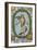 Tarot Card With a Woman Floating Inside a Wreath Of Green Leaves With the Head Of a Man-Arthur Edward Waite-Framed Giclee Print