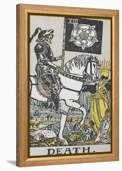 Tarot Card With Death Wearing Armor-Arthur Edward Waite-Framed Premier Image Canvas