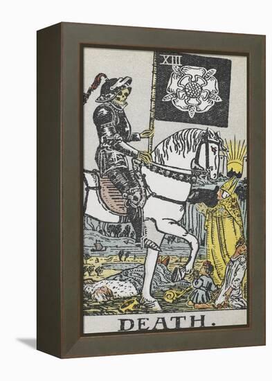 Tarot Card With Death Wearing Armor-Arthur Edward Waite-Framed Premier Image Canvas