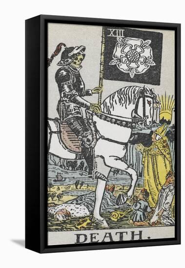 Tarot Card With Death Wearing Armor-Arthur Edward Waite-Framed Premier Image Canvas