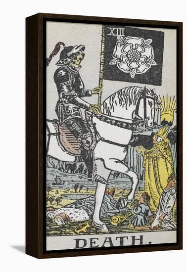 Tarot Card With Death Wearing Armor-Arthur Edward Waite-Framed Premier Image Canvas