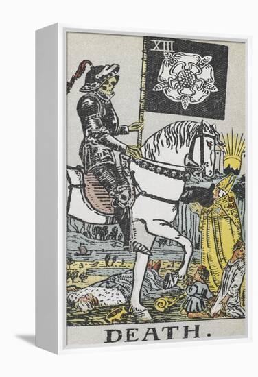 Tarot Card With Death Wearing Armor-Arthur Edward Waite-Framed Premier Image Canvas
