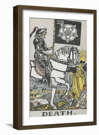 Tarot Card With Death Wearing Armor-Arthur Edward Waite-Framed Premium Giclee Print