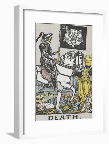 Tarot Card With Death Wearing Armor-Arthur Edward Waite-Framed Giclee Print