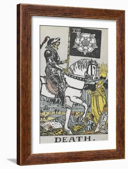 Tarot Card With Death Wearing Armor-Arthur Edward Waite-Framed Giclee Print