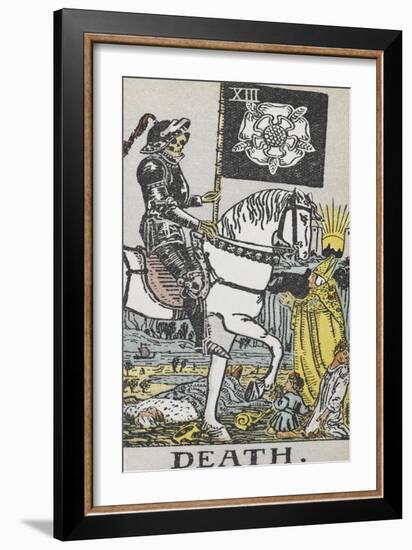 Tarot Card With Death Wearing Armor-Arthur Edward Waite-Framed Giclee Print