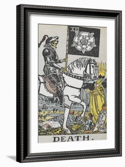 Tarot Card With Death Wearing Armor-Arthur Edward Waite-Framed Giclee Print