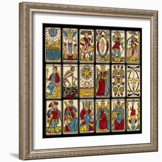 Tarot Selection from the Traditional Marseille Pack-null-Framed Photographic Print