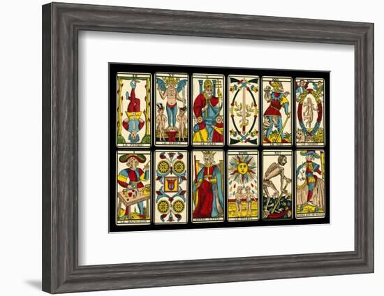 Tarot Selection from the Traditional Marseille Pack-null-Framed Photographic Print