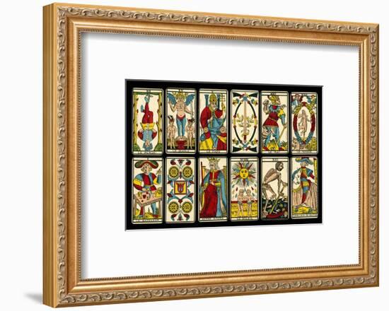 Tarot Selection from the Traditional Marseille Pack-null-Framed Photographic Print