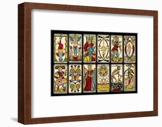 Tarot Selection from the Traditional Marseille Pack-null-Framed Photographic Print