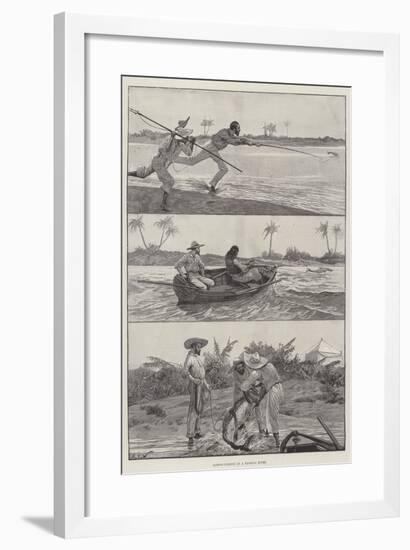 Tarpon-Fishing in a Florida River-Richard Caton Woodville II-Framed Giclee Print