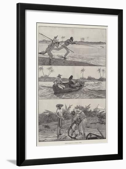 Tarpon-Fishing in a Florida River-Richard Caton Woodville II-Framed Giclee Print