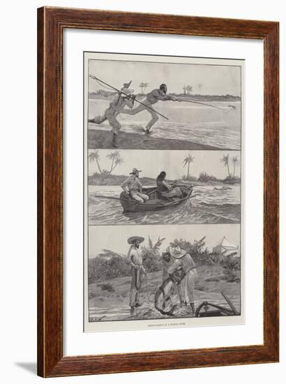 Tarpon-Fishing in a Florida River-Richard Caton Woodville II-Framed Giclee Print