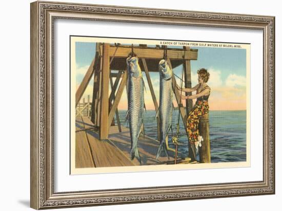 Tarpon on Dock, Biloxi, Mississippi-null-Framed Art Print