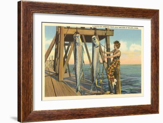 Tarpon on Dock, Biloxi, Mississippi-null-Framed Art Print