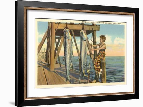 Tarpon on Dock, Biloxi, Mississippi-null-Framed Art Print