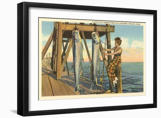 Tarpon on Dock, Biloxi, Mississippi-null-Framed Art Print