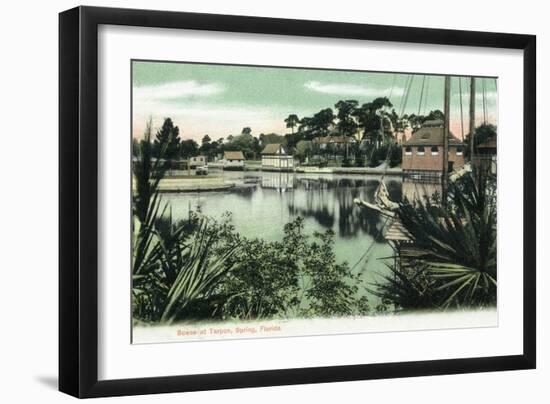 Tarpon Springs, Florida - View from the Water-Lantern Press-Framed Art Print