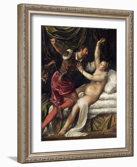 Tarquin and Lucretia, C.1568-76-Titian (Tiziano Vecelli)-Framed Giclee Print