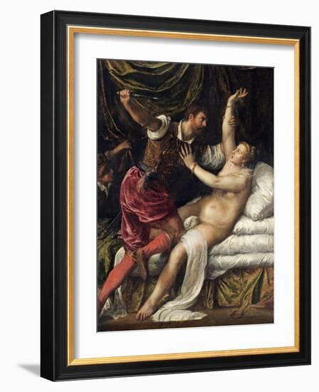 Tarquin and Lucretia, C.1568-76-Titian (Tiziano Vecelli)-Framed Giclee Print