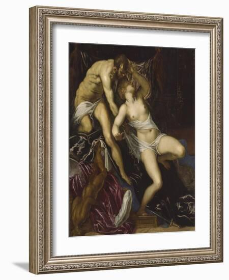 Tarquin and Lucretia, C.1578-80-Jacopo Robusti Tintoretto-Framed Giclee Print