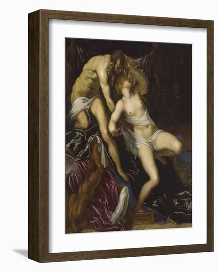 Tarquin and Lucretia, C.1578-80-Jacopo Robusti Tintoretto-Framed Giclee Print