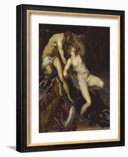 Tarquin and Lucretia, C.1578-80-Jacopo Robusti Tintoretto-Framed Giclee Print