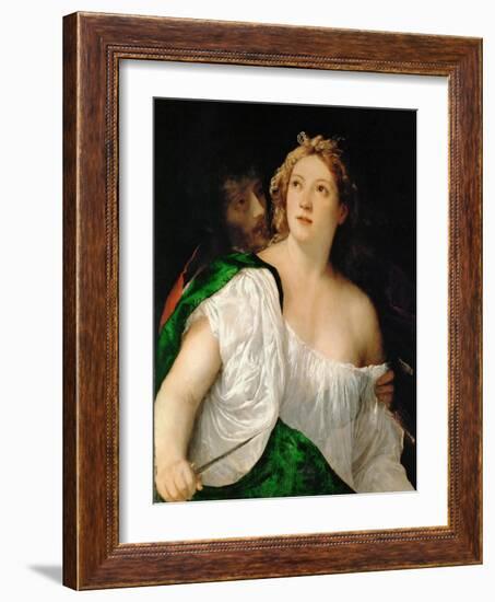 Tarquinius and Lucretia, 1516-1517-Titian (Tiziano Vecelli)-Framed Giclee Print