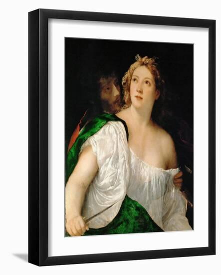 Tarquinius and Lucretia, 1516-1517-Titian (Tiziano Vecelli)-Framed Giclee Print