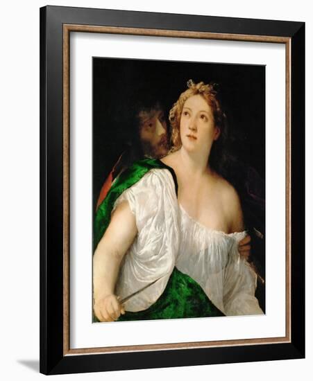 Tarquinius and Lucretia, 1516-1517-Titian (Tiziano Vecelli)-Framed Giclee Print