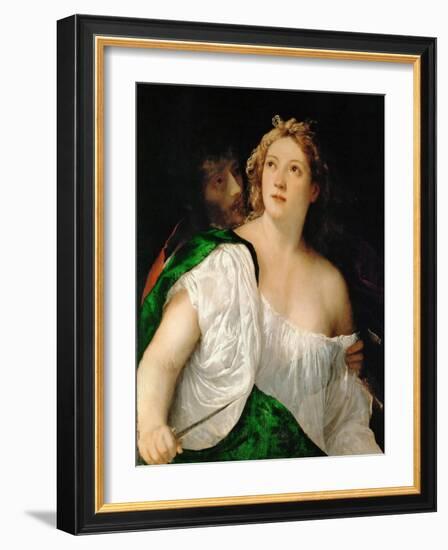 Tarquinius and Lucretia, 1516-1517-Titian (Tiziano Vecelli)-Framed Giclee Print