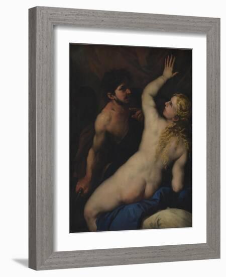 Tarquinius and Lucretia-Luca Giordano-Framed Giclee Print