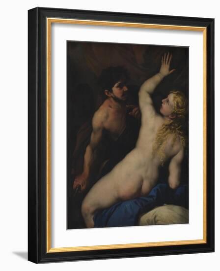 Tarquinius and Lucretia-Luca Giordano-Framed Giclee Print