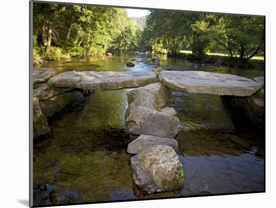 Tarr Steps a Prehistoric Clapper Bridge across the River Barle in Exmoor National Park, England-Mark Hannaford-Mounted Photographic Print