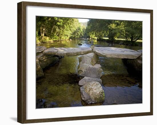 Tarr Steps a Prehistoric Clapper Bridge across the River Barle in Exmoor National Park, England-Mark Hannaford-Framed Photographic Print