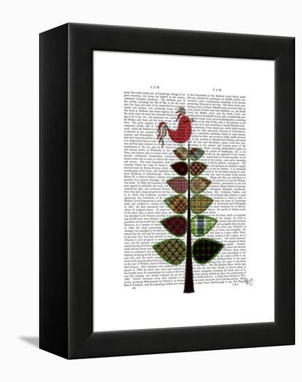 Tartan Tree Illustration-Fab Funky-Framed Stretched Canvas