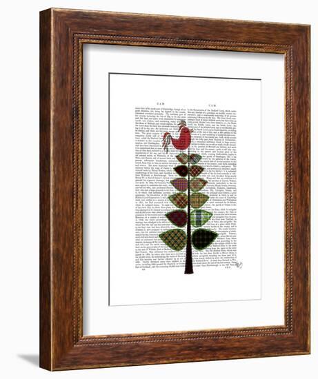 Tartan Tree Illustration-Fab Funky-Framed Art Print