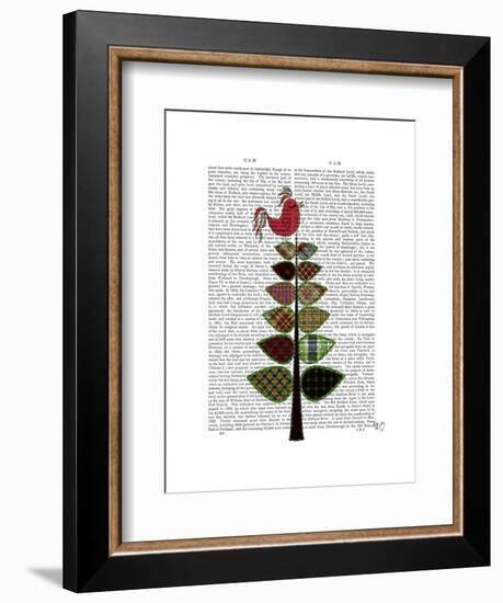 Tartan Tree Illustration-Fab Funky-Framed Art Print