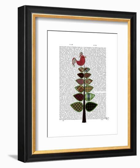 Tartan Tree Illustration-Fab Funky-Framed Art Print