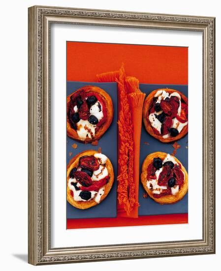 Tartlets with Mozzarella, Dried Tomatoes and Olives-Steve Baxter-Framed Photographic Print